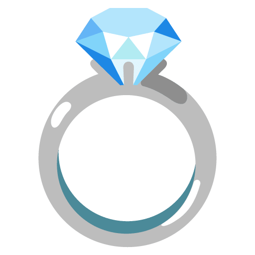 Google design of the ring emoji verson:Noto Color Emoji 15.0
