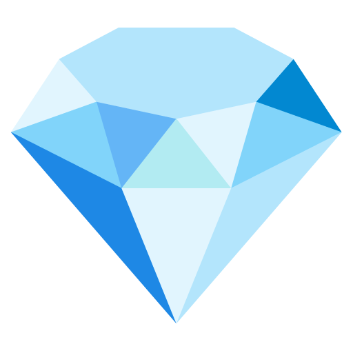 Google design of the gem stone emoji verson:Noto Color Emoji 15.0