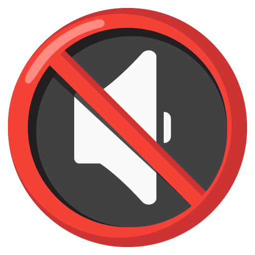 Google design of the muted speaker emoji verson:Noto Color Emoji 15.0