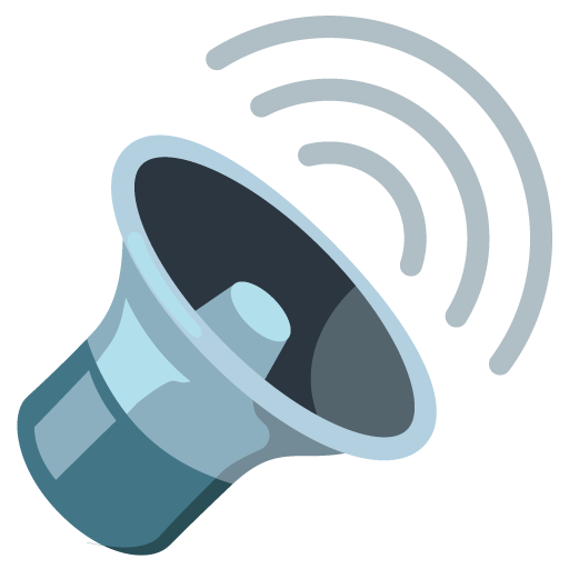 Google design of the speaker high volume emoji verson:Noto Color Emoji 15.0