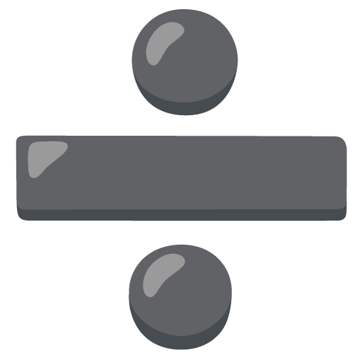 Google design of the divide emoji verson:Noto Color Emoji 15.0