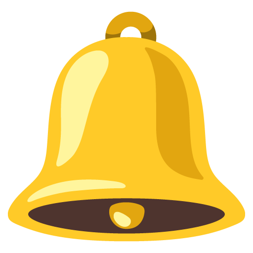 Google design of the bell emoji verson:Noto Color Emoji 15.0