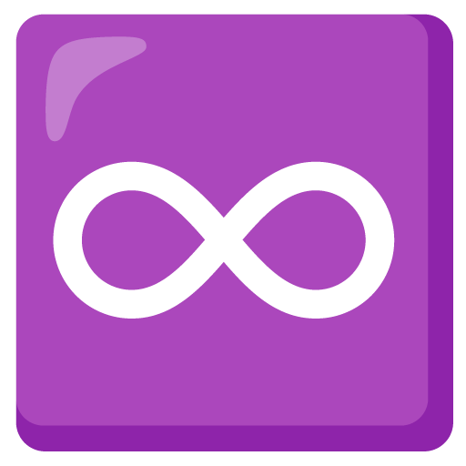 Google design of the infinity emoji verson:Noto Color Emoji 15.0