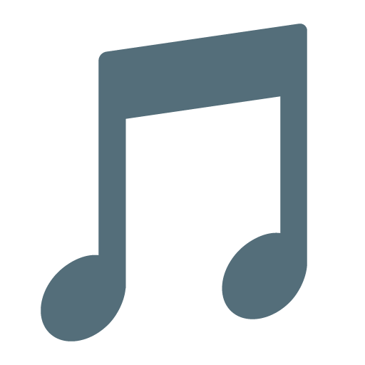 Google design of the musical note emoji verson:Noto Color Emoji 15.0
