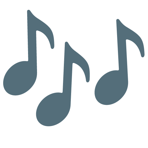 Google design of the musical notes emoji verson:Noto Color Emoji 15.0
