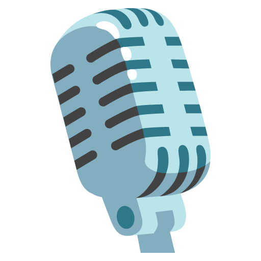 Google design of the studio microphone emoji verson:Noto Color Emoji 15.0