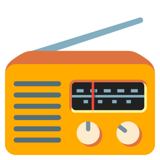 Google design of the radio emoji verson:Noto Color Emoji 15.0