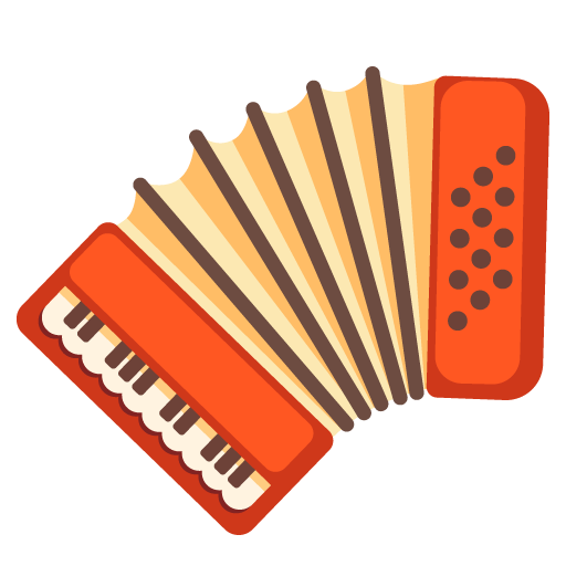 Google design of the accordion emoji verson:Noto Color Emoji 15.0