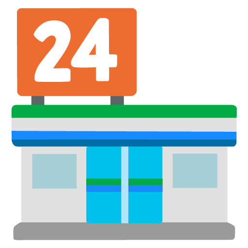 Google design of the convenience store emoji verson:Noto Color Emoji 15.0