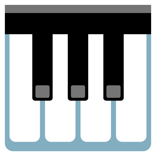 Google design of the musical keyboard emoji verson:Noto Color Emoji 15.0