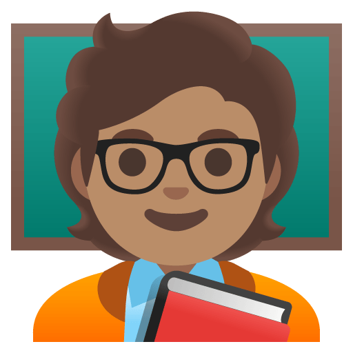 Google design of the teacher: medium skin tone emoji verson:Noto Color Emoji 15.0