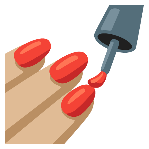 Google design of the nail polish: medium-light skin tone emoji verson:Noto Color Emoji 15.0