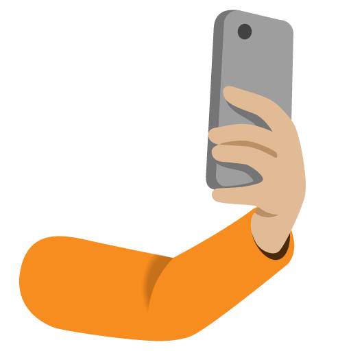 Google design of the selfie: medium-light skin tone emoji verson:Noto Color Emoji 15.0