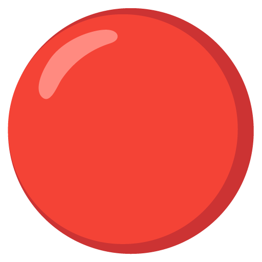 Google design of the red circle emoji verson:Noto Color Emoji 15.0