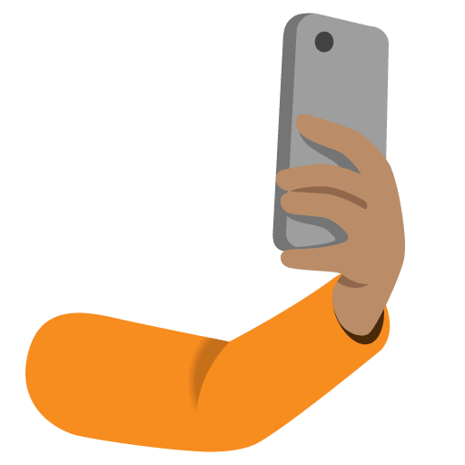Google design of the selfie: medium skin tone emoji verson:Noto Color Emoji 15.0