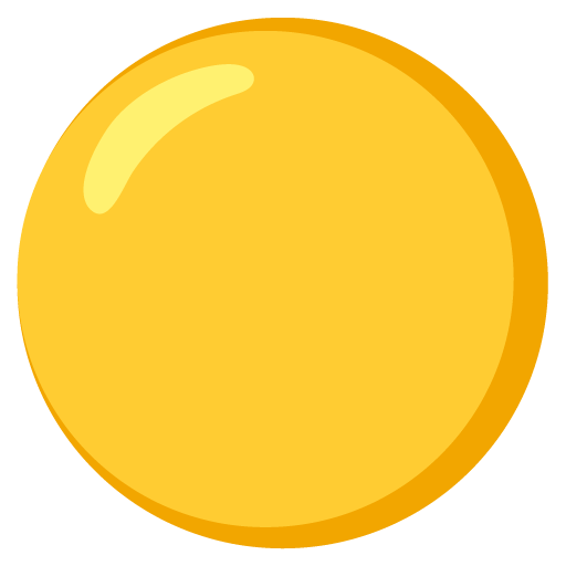 Google design of the yellow circle emoji verson:Noto Color Emoji 15.0