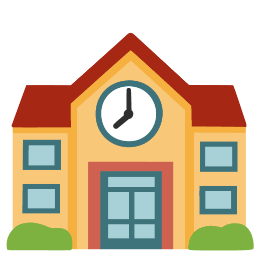 Google design of the school emoji verson:Noto Color Emoji 15.0