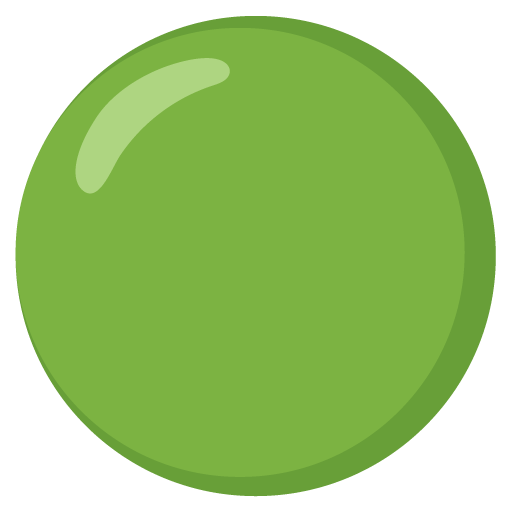 Google design of the green circle emoji verson:Noto Color Emoji 15.0