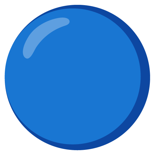 Google design of the blue circle emoji verson:Noto Color Emoji 15.0