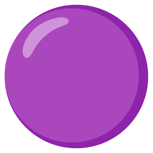Google design of the purple circle emoji verson:Noto Color Emoji 15.0