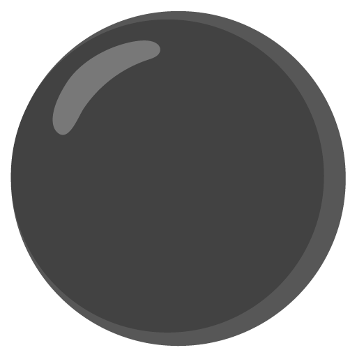 Google design of the black circle emoji verson:Noto Color Emoji 15.0