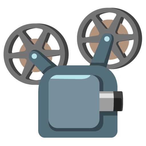 Google design of the film projector emoji verson:Noto Color Emoji 15.0