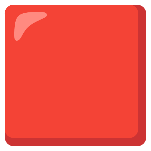 Google design of the red square emoji verson:Noto Color Emoji 15.0