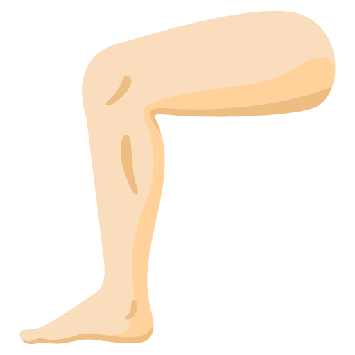 Google design of the leg: light skin tone emoji verson:Noto Color Emoji 15.0