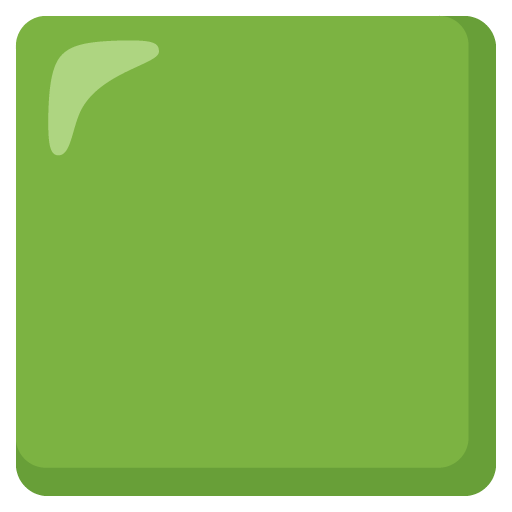 Google design of the green square emoji verson:Noto Color Emoji 15.0
