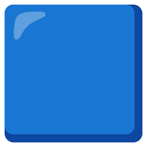 Google design of the blue square emoji verson:Noto Color Emoji 15.0