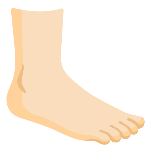 Google design of the foot: light skin tone emoji verson:Noto Color Emoji 15.0