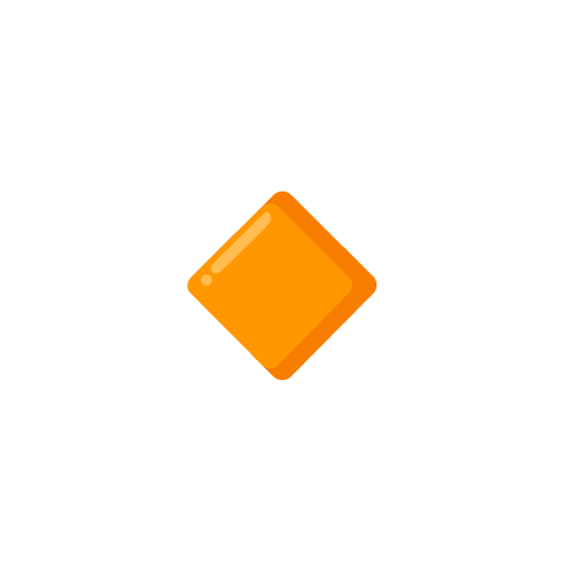 Google design of the small orange diamond emoji verson:Noto Color Emoji 15.0