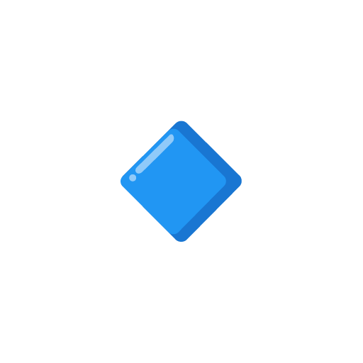 Google design of the small blue diamond emoji verson:Noto Color Emoji 15.0