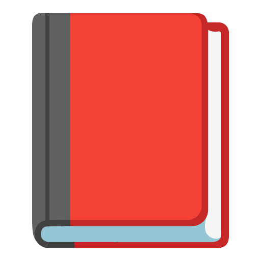 Google design of the closed book emoji verson:Noto Color Emoji 15.0