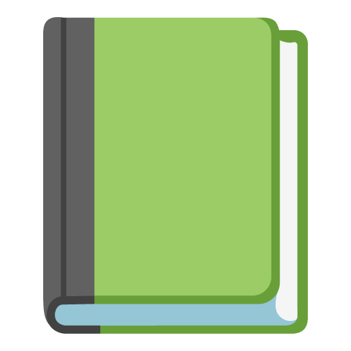 Google design of the green book emoji verson:Noto Color Emoji 15.0