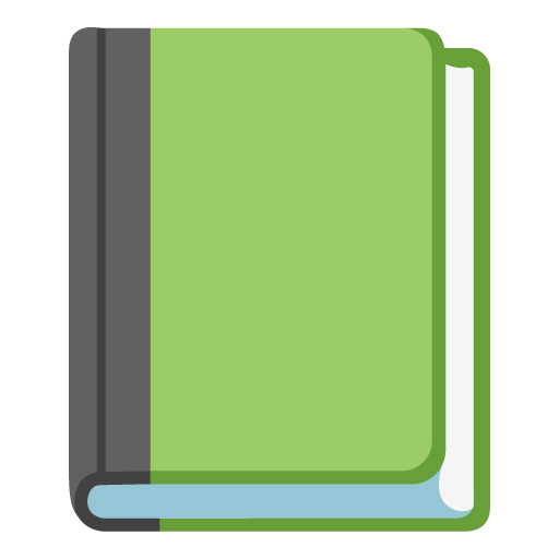 Google design of the green book emoji verson:Noto Color Emoji 15.0