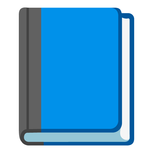 Google design of the blue book emoji verson:Noto Color Emoji 15.0