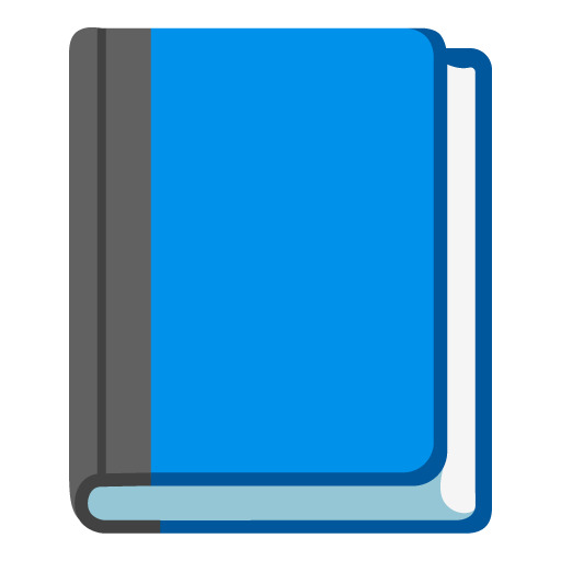 Google design of the blue book emoji verson:Noto Color Emoji 15.0