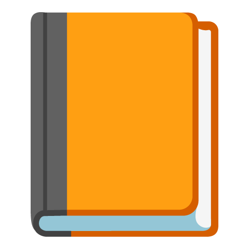 Google design of the orange book emoji verson:Noto Color Emoji 15.0