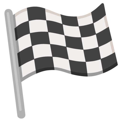 Google design of the chequered flag emoji verson:Noto Color Emoji 15.0