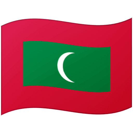 Google design of the flag: Maldives emoji verson:Noto Color Emoji 15.0