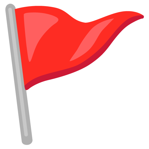 Google design of the triangular flag emoji verson:Noto Color Emoji 15.0