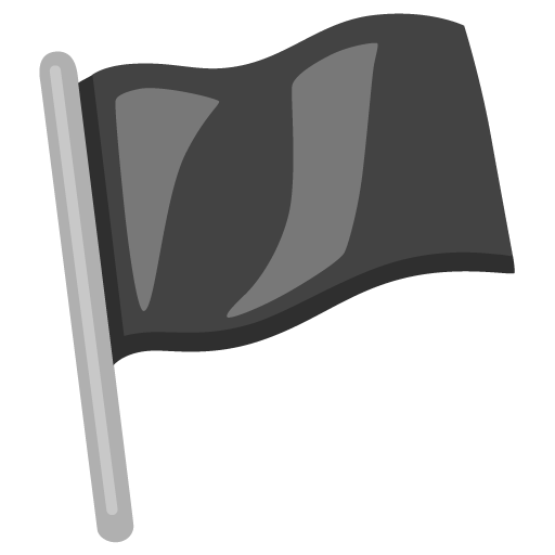 Google design of the black flag emoji verson:Noto Color Emoji 15.0