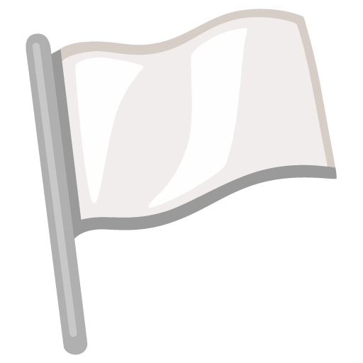Google design of the white flag emoji verson:Noto Color Emoji 15.0