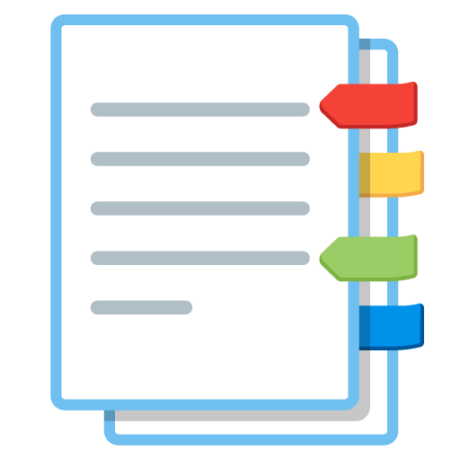 Google design of the bookmark tabs emoji verson:Noto Color Emoji 15.0