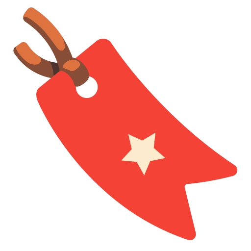 Google design of the bookmark emoji verson:Noto Color Emoji 15.0