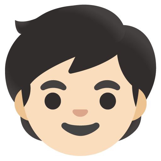 Google design of the child: light skin tone emoji verson:Noto Color Emoji 15.0