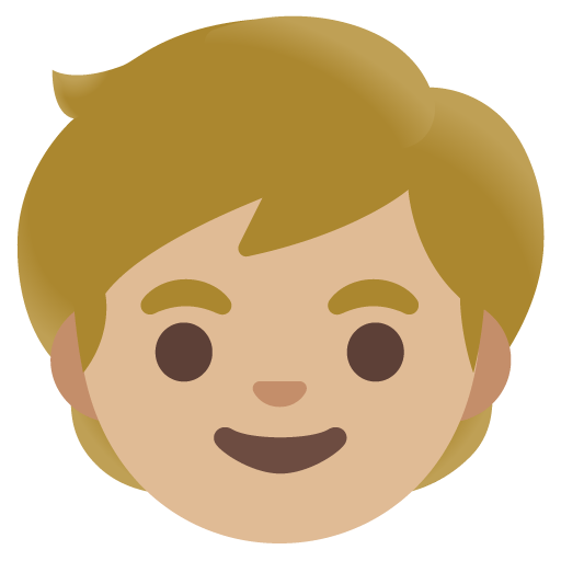 Google design of the child: medium-light skin tone emoji verson:Noto Color Emoji 15.0