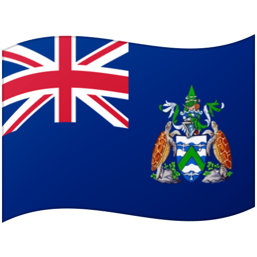 Google design of the flag: Ascension Island emoji verson:Noto Color Emoji 15.0