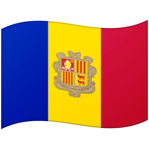 Google design of the flag: Andorra emoji verson:Noto Color Emoji 15.0